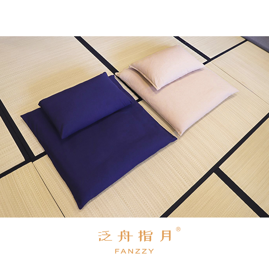 (Cotton and hemp)Rafting finger moon meditation pad Khaki navy blue meditation pad Kapok meditation pad Home zen room solid color