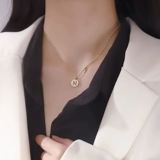 Ожерелье с буквами, небольшая дизайнерская цепочка до ключиц, подвеска, легкий роскошный стиль, серебро 925 пробы, популярно в интернете