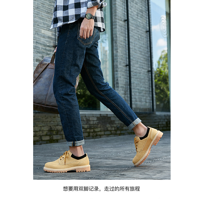 Giày công cụ mùa thu đông 2019 cho nam thấp để giúp phiên bản Hàn Quốc của giày da Martin của Anh Giày nam không phải là giày đại hoàng không tốt - Giày thấp giày thể thao giá rẻ