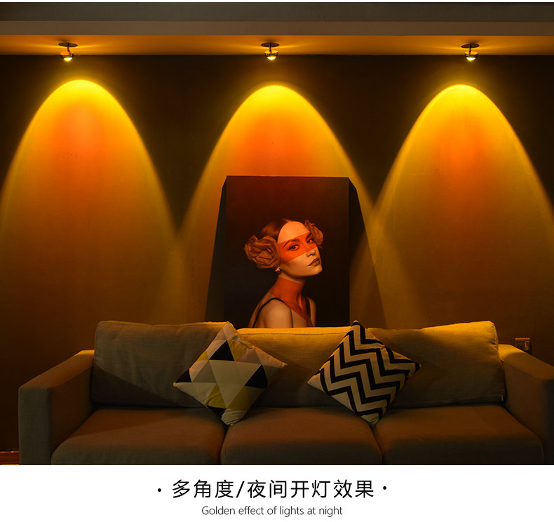 Spotlight Atmosphere Light Decoration Bedroom Bedside Lamp Living Room Projection Mood Rainbow Wall Washing Net Red Sunset Sunset Wall Lamp