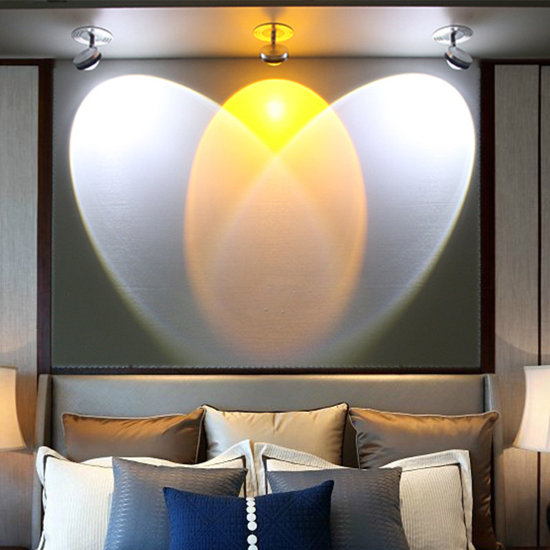 LED Small Spotlight Creative minimal color living room dressup projection background wall lamp commercial clothing store decorative wall lamp