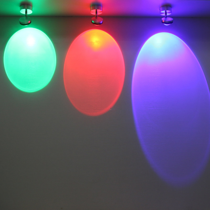 Spotlight Living room Background wall light Creative Decorative Bed Headlights Bedroom Hotel Guesthouse Seven-color Discoloration Decorative Lamps