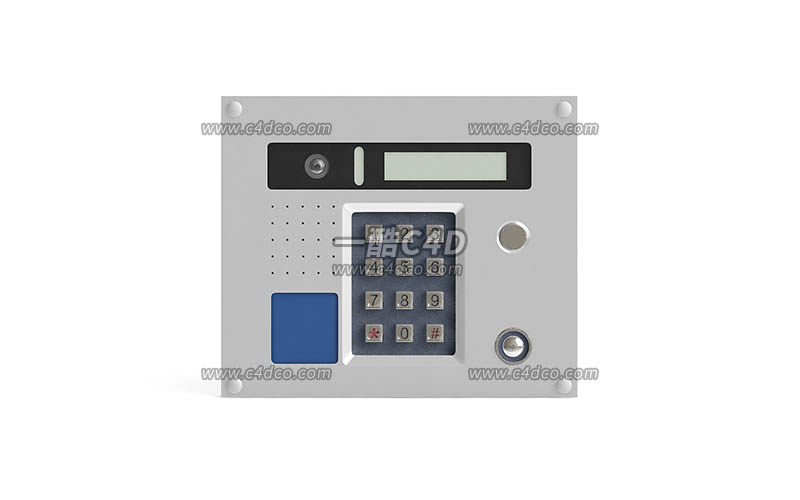 一酷c4d电子密码锁模型01