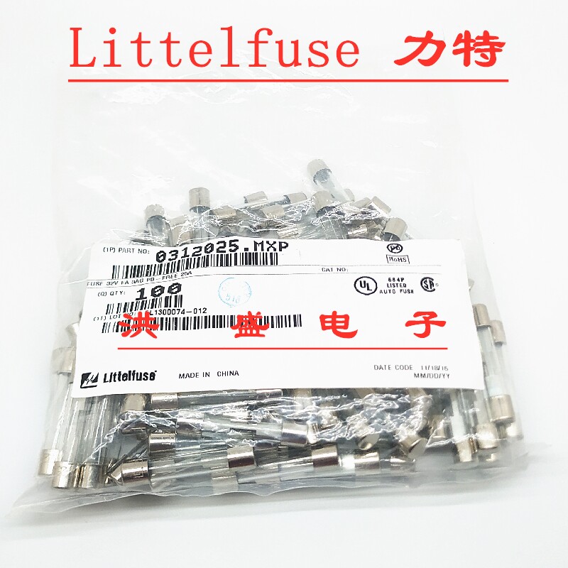 0312025 MXP USA Lite 6 * 32 Fast melting glass fuse tube 312 F 25A LF25A 32VP