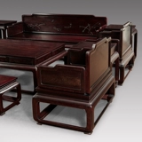 聚航实木沙发纯赞比亚血檀实木家用新中式客厅大户型沙发茶几组合