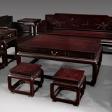 聚航实木沙发纯赞比亚血檀实木家用新中式客厅大户型沙发茶几组合