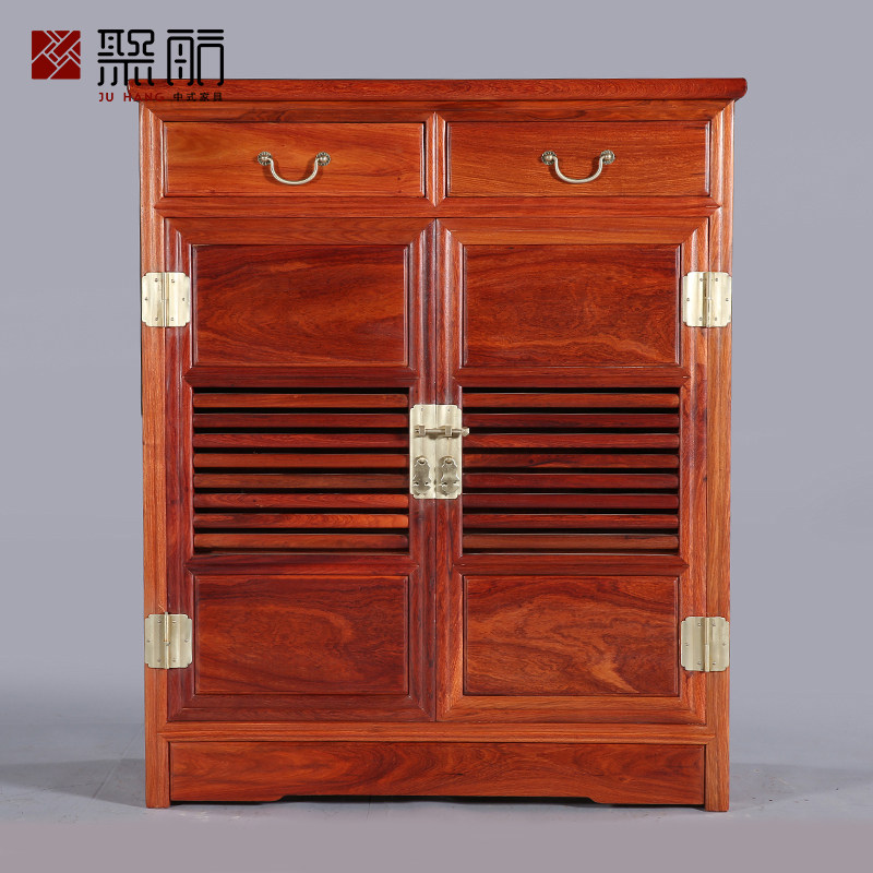Juhang mahogany furniture pure Burmese rosewood porch cabinet shoe cabinet high-end Chinese style hallway shoe storage cabinet cabinet
