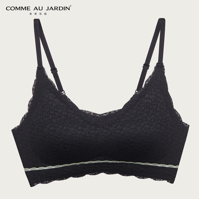 caj intimate garden seamless underwear women's summer big chest small lace thin section comfortable not loose and not deformed bra