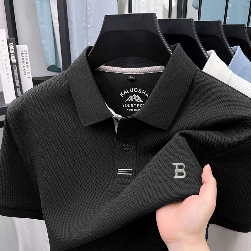 British Burberry Short-Sleeve Polo Shirt 26 Spring/Summer New Embroidered Turn-Down Collar Cool Casual T-Shirt for Men
