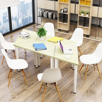 Baidejiao creative trapezoidal art training table conference table negotiation table combination splicing simple modern office desk