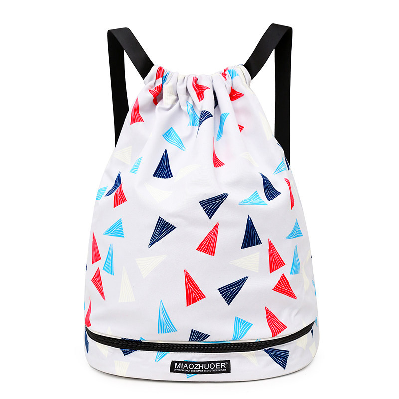 Bundle pocket drawstring backpack women's dry and wet separation swim bag waterproof storage bag sports fitness backpack men's lightweight