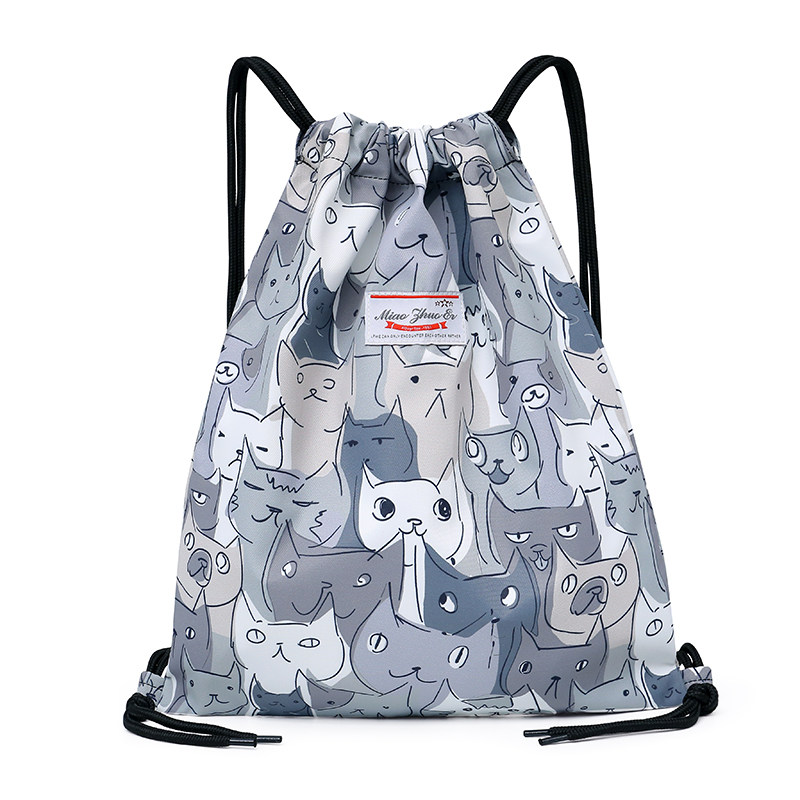 Beam Pocket Draw Rope After bag Shoulder Bag Woman Waterproof Casual Cute 100 lap with small Shoulder Bag Ins Sails Buns Bag students Bag Boys