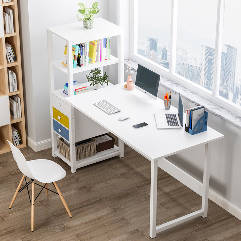 Computer desktop desk desk bookshelf combination home student simple rental bedroom all-in-one table simple desk