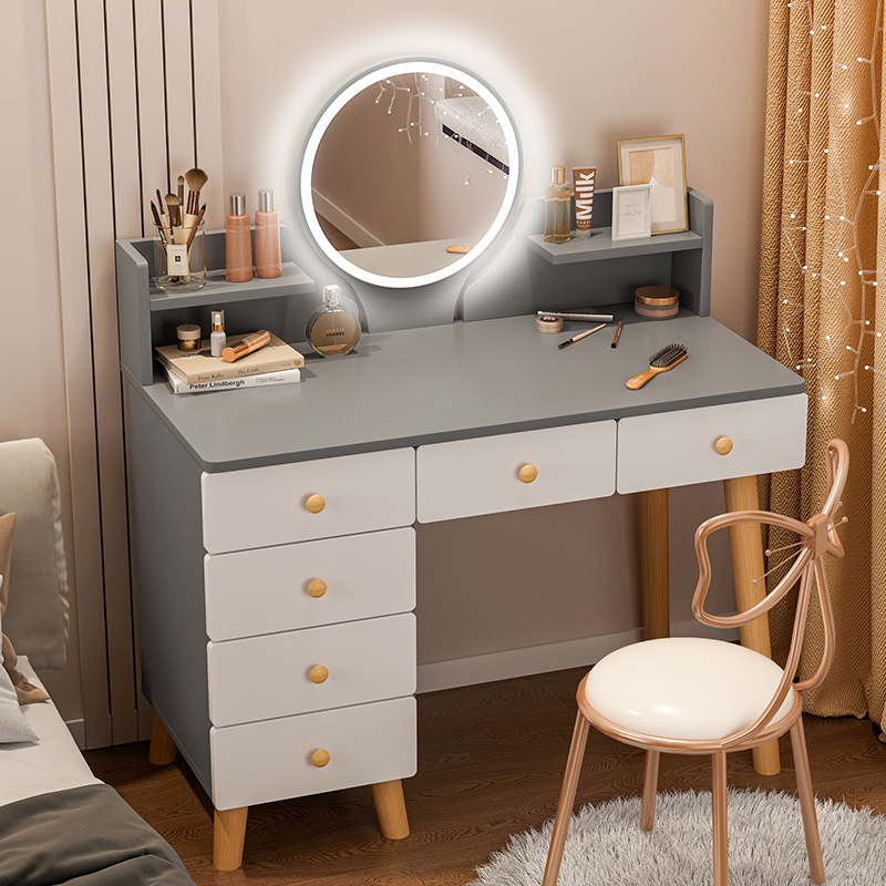 Makeup Desk Bedroom Modern Minima Home Web Red Ins Small Family Type Makeup Desk 2021 New Makeup Table