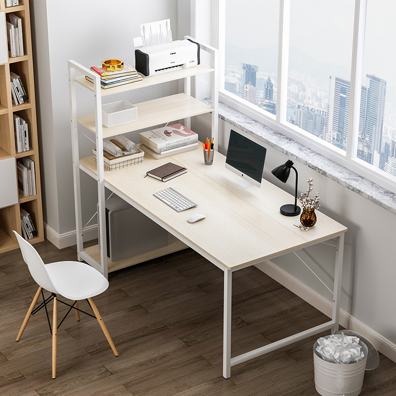 Simple Computer Desktop Desk Home Brief Rental Integrated Table Desk Bookshelf Combined Bedroom Desk Student Table