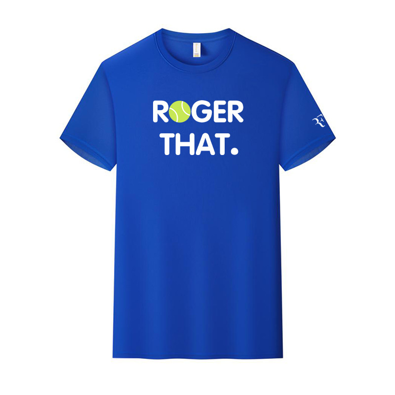 2025 New Summer Federer Tennis Clothing Sports Ice Silk Top Quick-Drying Short-Sleeved T-Shirt Tennis Shorts Suit