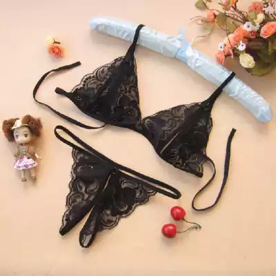 Underwear underwear suit women sexy full transparent bra T-string lace hot thong ultra-thin open perspective