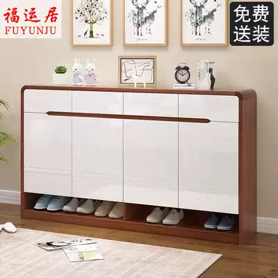 Entry Hall living room entrance shoe cabinet solid wood color Chinese style large capacity simple modern paint door hall cabinet door door balcony
