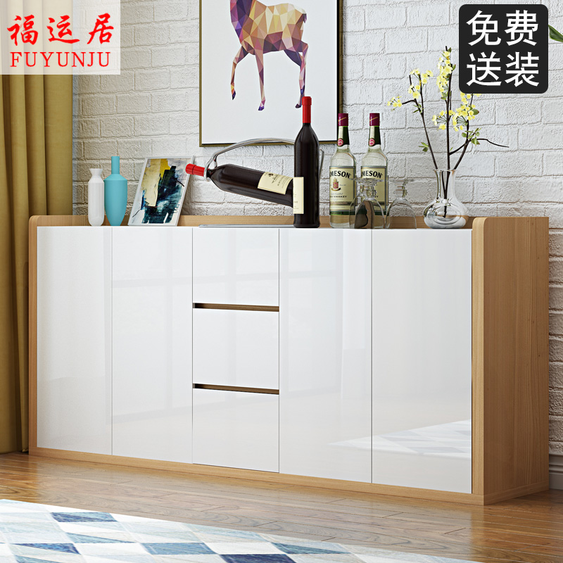Dining cabinet modern simple tea cabinet multifunctional baking varnish storage cabinet Nordic bowl cabinet kitchen wine cabinet living room assembly
