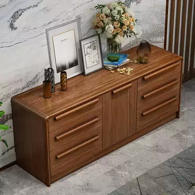 Bedroom three four five bucket cabinet solid wood large capacity new Chinese storage cabinet storage cabinet Cabinet Nordic chest drawer cabinet