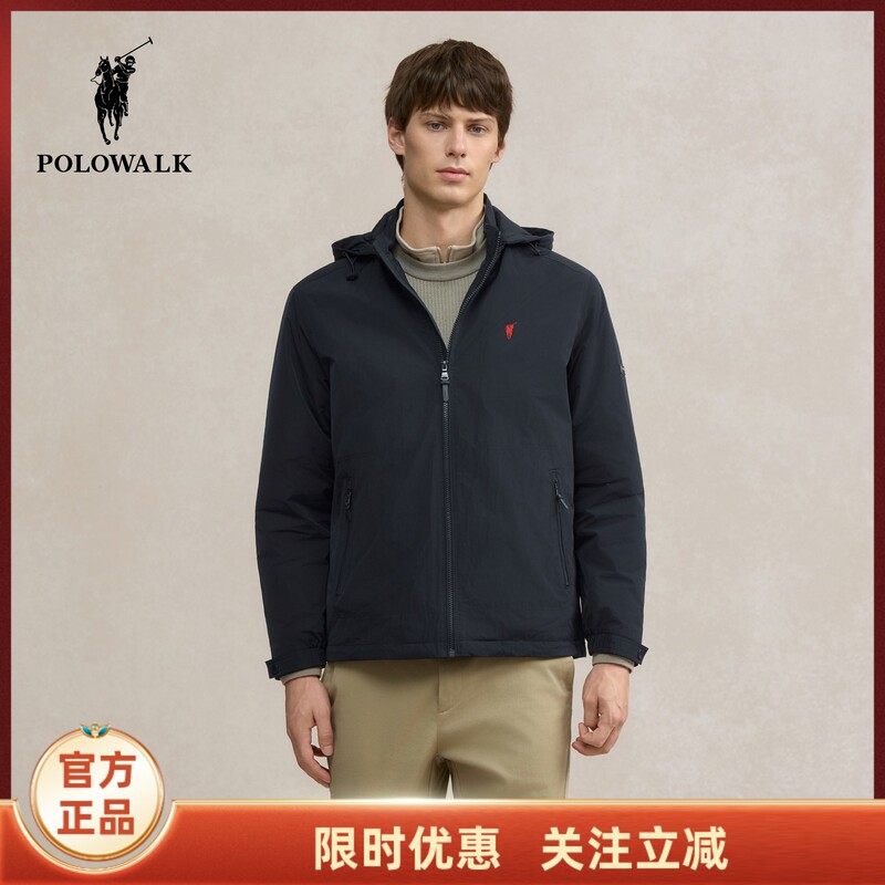 Polowalk Men's Jacket 2025 Winter New Product Simple Hooded Casual Outdoor Work Clothing Thin Cotton Jacket for Men Polowalk Men's Jacket 2025 Winter New Product Simple Hooded Casual Outdoor Work Clothing Thin Cotton Jacket for Men