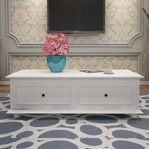 Li Shang American country solid wood living room coffee table Creative small household drawer multi-function TV cabinet combination