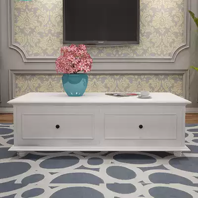 Li Shang American country solid wood living room coffee table creative small apartment drawer multifunctional TV cabinet combination