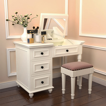 American country solid wood dresser Mini clamshell makeup table Bedroom simple modern white dressing table Small apartment type