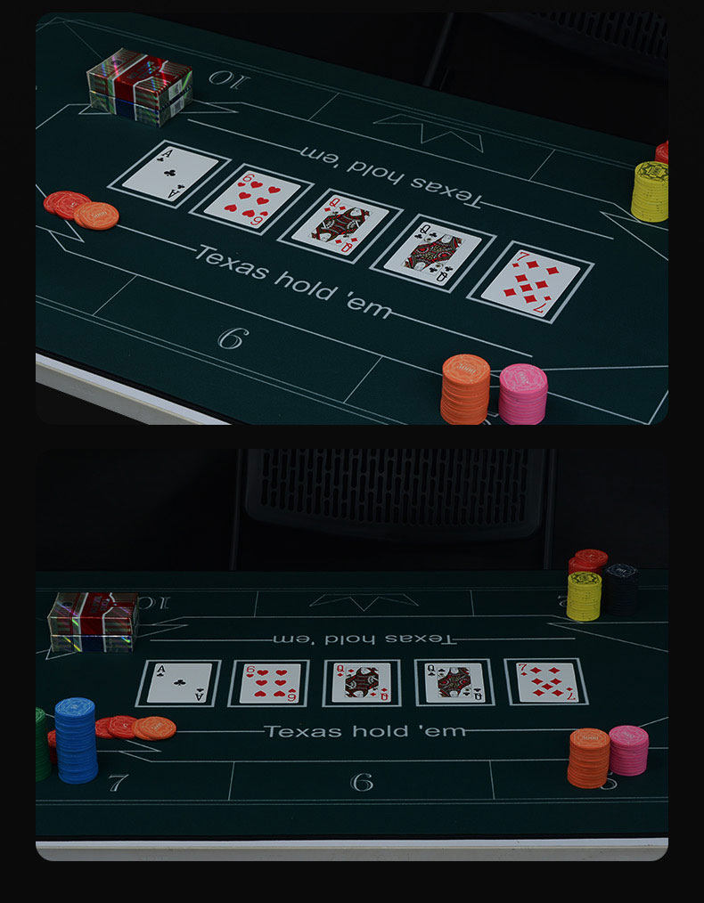 Фишки 杰斯特 德州扑克专用桌布台布台泥加厚高端椭圆形防滑橡胶垫消音