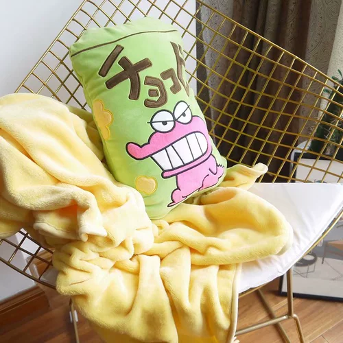 Милые мелки, подушка, одеяло, мультяшная кукла, плюшевая игрушка, 2 в 1, подарок на день рождения