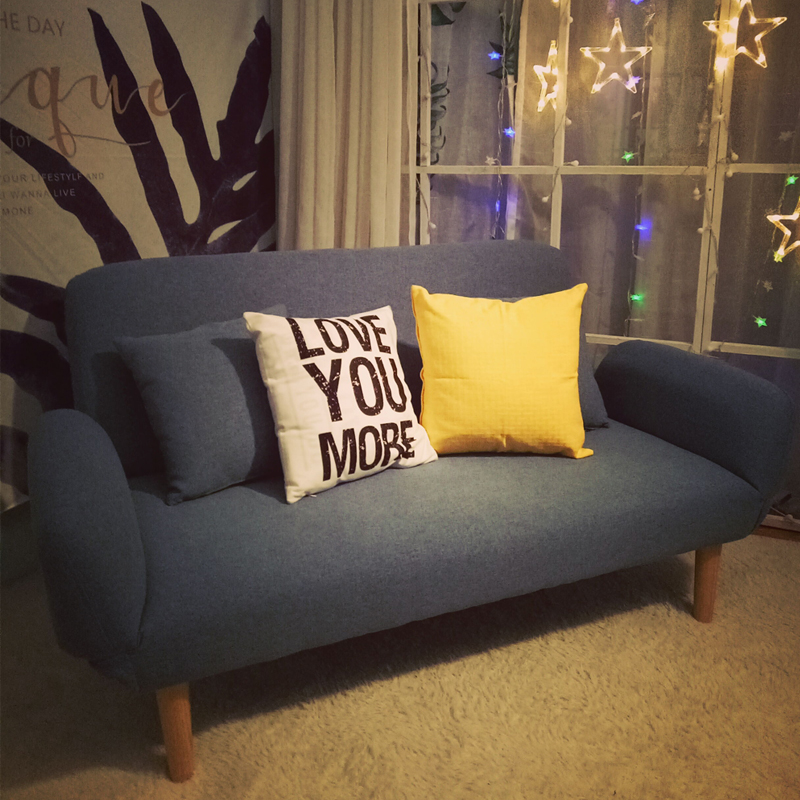 Lazy sofa small apartment bedroom simple girl single double balcony mini small sofa bed dual-purpose net red