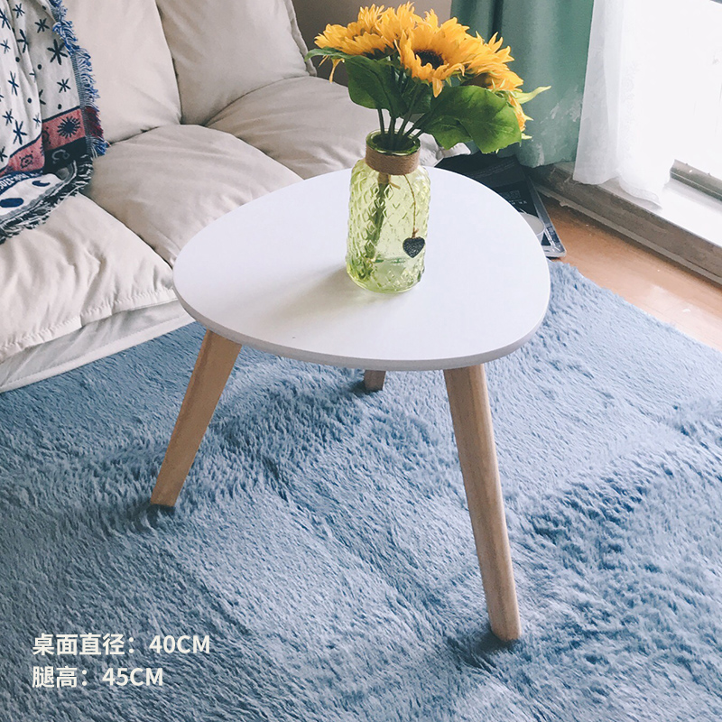 Baolijia Nordic solid wood coffee table lazy nest bedroom sofa with coffee table side table small white table computer table
