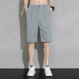 Пиджак классического кроя, мужские летние шелковые шорты, штаны для отдыха, оверсайз