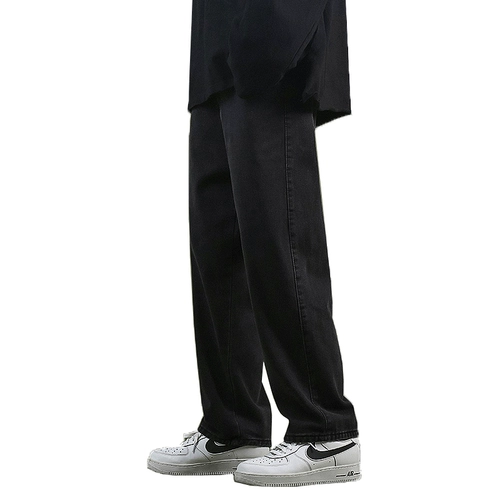 Утепленные джинсы с начесом, демисезонные штаны, осенние, свободный прямой крой