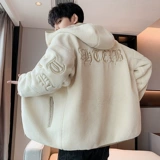 Мужская зимняя утепленная толстовка, трендовая демисезонная толстовка с капюшоном, утепленный лонгслив, бархатная куртка