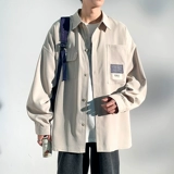 Трендовая рубашка для отдыха, осенняя куртка, оверсайз, подходит для подростков
