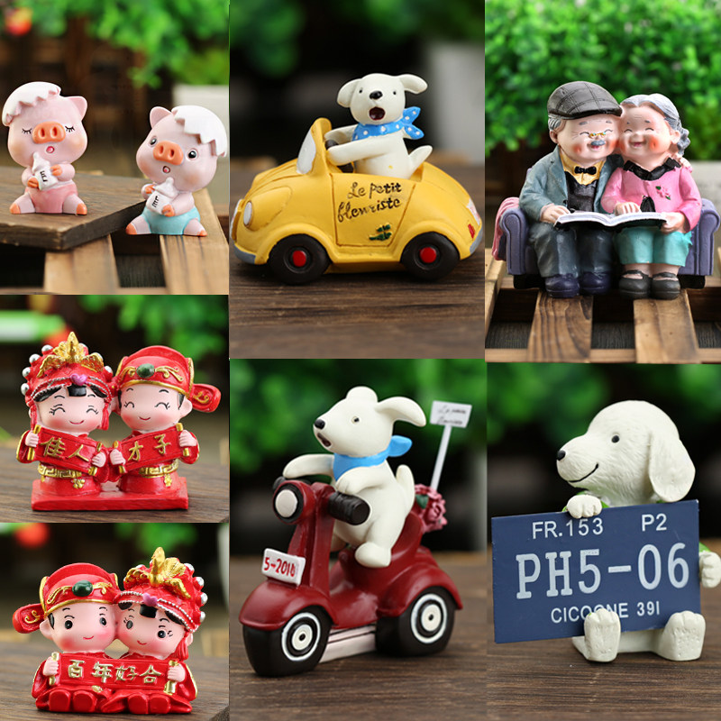 Eggshell Cap Piglet Paparazzi Swing Piece Resin Milk Bottle Small Prince Digger Piglet Boy Cake Decoration Swing
