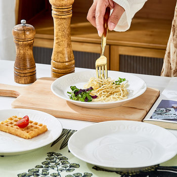 Dora Genuine Authorized Embossed Breakfast Plate Cartoon Japanese Bowl Plate Household Tableware Doraemon Dinner Plate