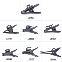 Gold Bluetooth Ear Machine Wire Clip Plastic 360 Degrees Rotating Transparent Crocodile Black Collar Clip Flat Wire Round Noodle