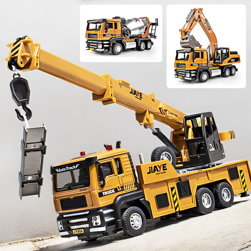 Child Alloy Crane Toy Simulation Engineering Car Model Car Boy Resilience Toy Car New Lift Cart Big