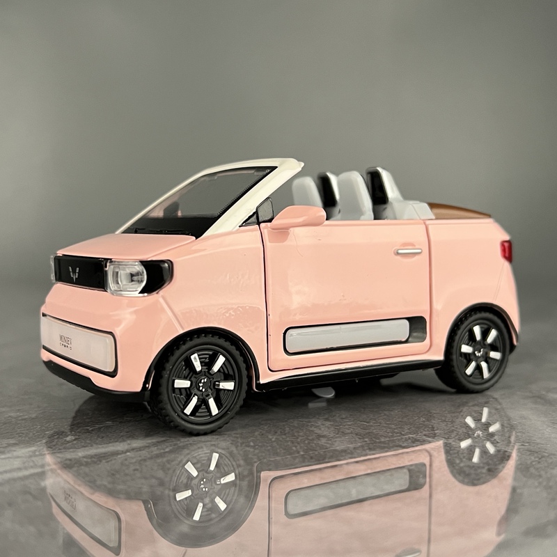 Wuling Hongguang Mini Convertible Car Imitation Alloy Small Car Model Ornament Children's Toy Car Macaron Ev Wuling Hongguang Mini Convertible Car Imitation Alloy Small Car Model Ornament Children's Toy Car Macaron Ev