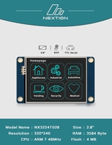 Nextion NX3224T028 2 8 inch human-computer interaction interface HMI basic English version official genuine
