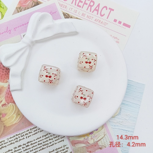 Акриловые зеленые универсальные игральные кости с бусинами, бусины, широкая цветовая палитра, «сделай сам», со сквозным отверстием