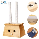 Zaokang коробка для прижигания с двумя отверстиями портативная бамбуковая деревянная бытовая техника для прижигания мокса трава мокса палочка коробка мокса лист мокса бархатное согревающее устройство для прижигания