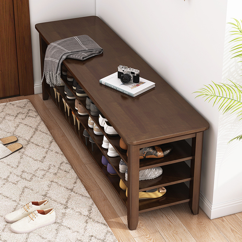 Nordic solid wood door changing shoe stool shoe cabinet can sit home entry door entry door shoe stool all solid wood shoe rack
