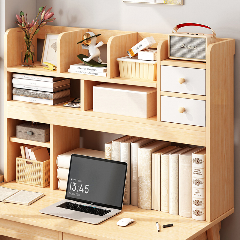 Student Desk Upper Small Book Shelf Minimalist Containing Layer Rack Small Cabinet Desk Shelf Desktop Bookshelf Display Shelf