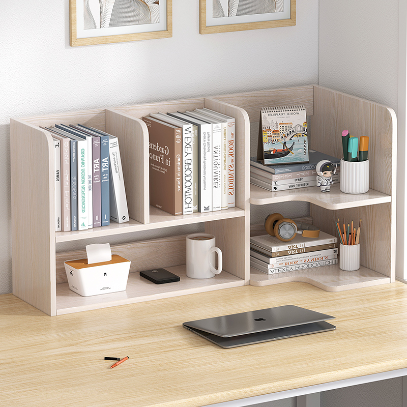 Simple desk shelf student dorm desktop cover layer desk multilayer shelf desk corner bookcase