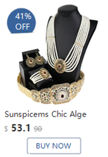 Комбинируемый комплект sunspicems gold color moroccan bride jewelry sets for women OTHER