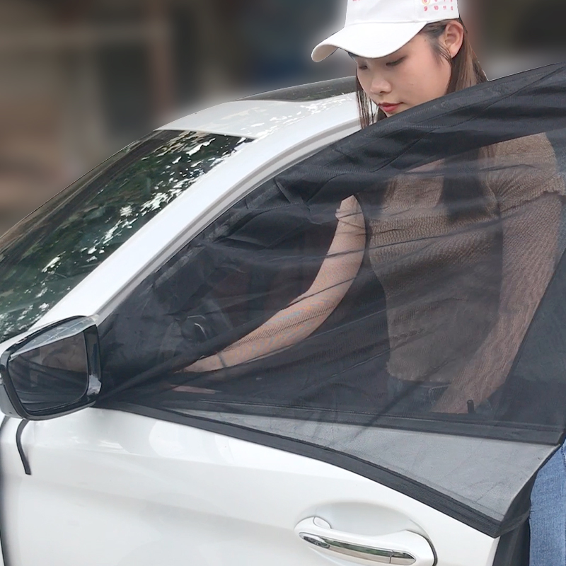 Automobile anti-mosquito screen window anti-mosquito net ventilation sand window insect-proof mosquito-proof sun-proof insulation sunshade screen