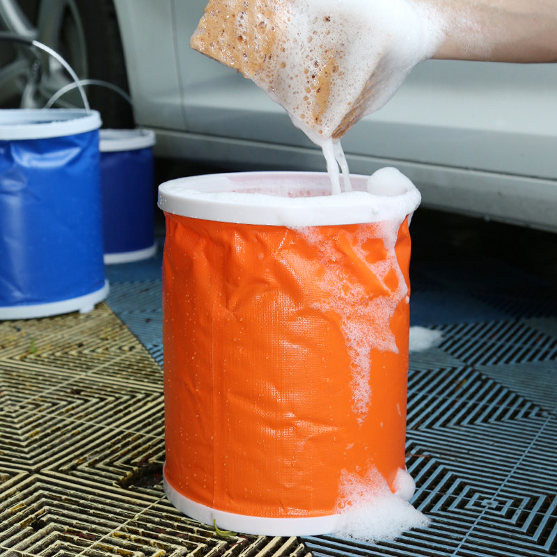 Car Wash Bucket Portable Folding Bucket Car Large Capacity Fishing Barrel Vehicular Large Size Outdoor Telescopic Water Storage Barrel